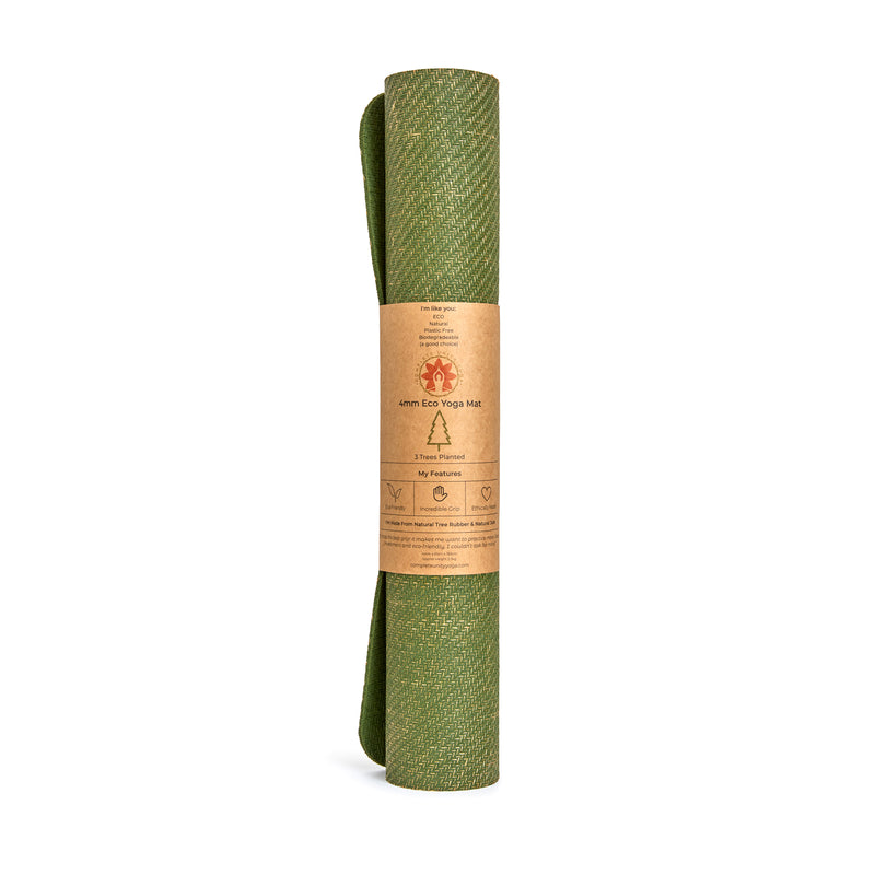 CompleteGrip™ Eco-friendly Yoga Mat (Forest Green Rolled Shot) #colour_forest-green