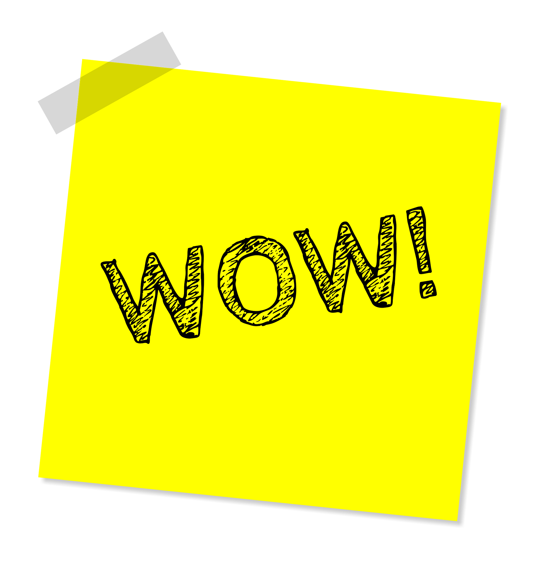ONE simple step to improve your sleep and ultimately take your life to the next level - image of a yellow sticky note saying: “WOW!”