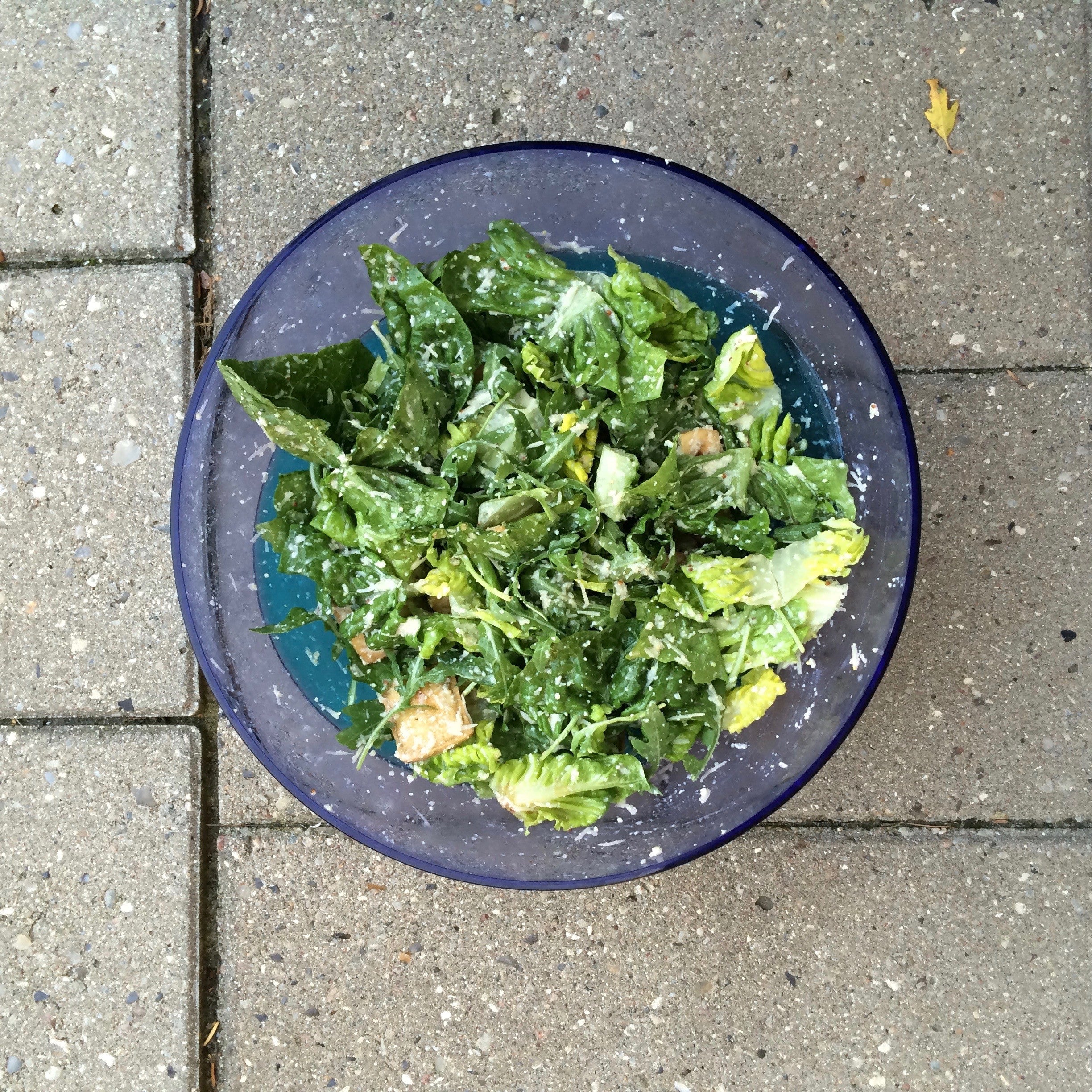 Award Winning Vegan Ceasar Salad in the Danish summer sun