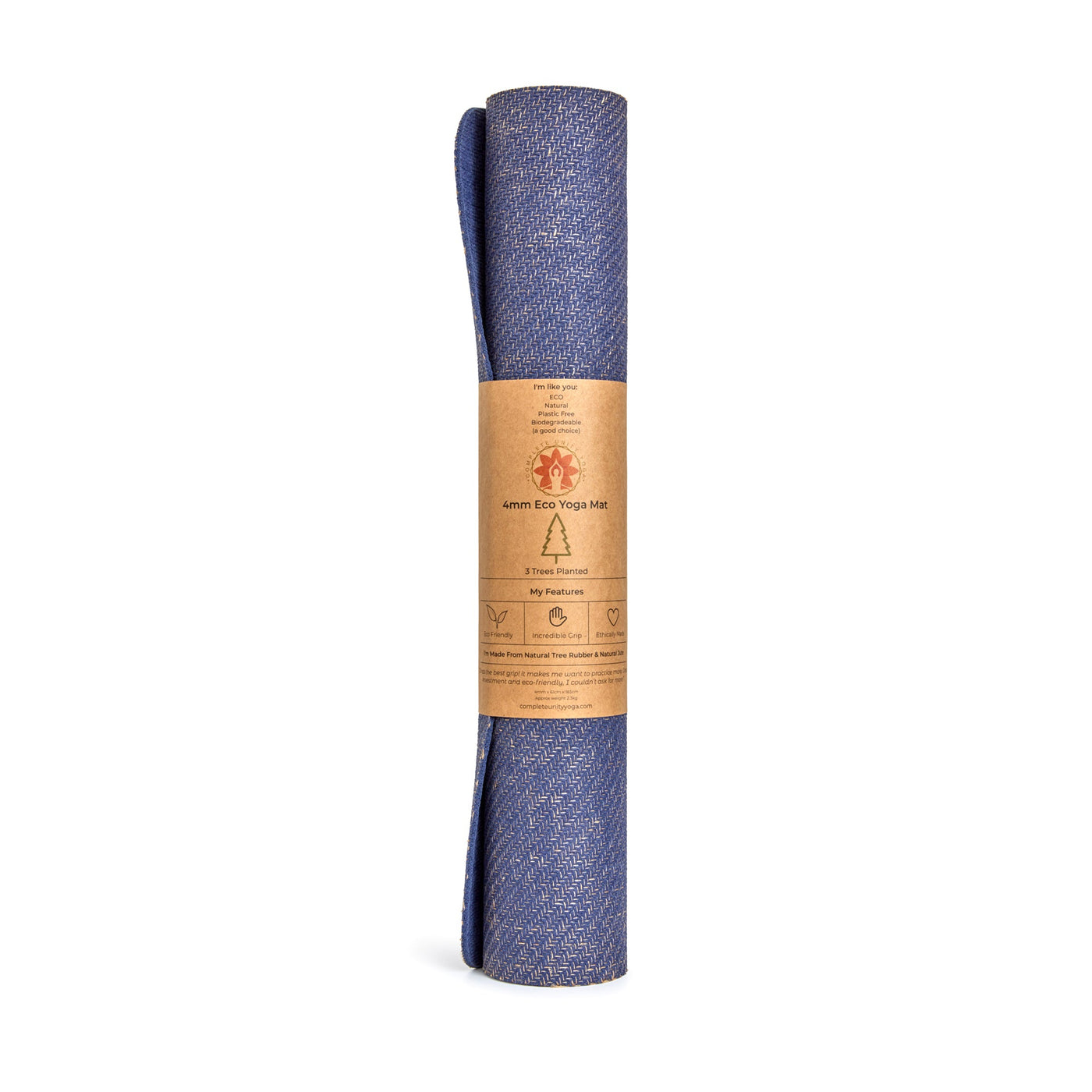 CompleteGrip™ Eco-friendly Yoga Mat (Midnight Blue Rolled Shot)  #colour_midnight-blue