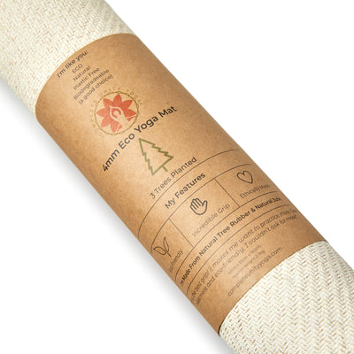 CompleteGrip™ Eco Yoga Mat - Complete Unity Yoga - Eco Natural 4mm close up #colour_eco-natural-white