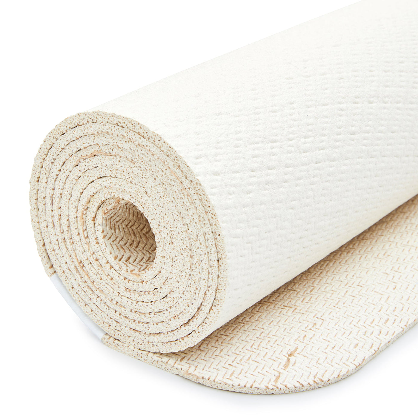 CompleteGrip™ Eco Yoga Mat - Complete Unity Yoga - Eco Natural close up side grip texture #colour_eco-natural-white