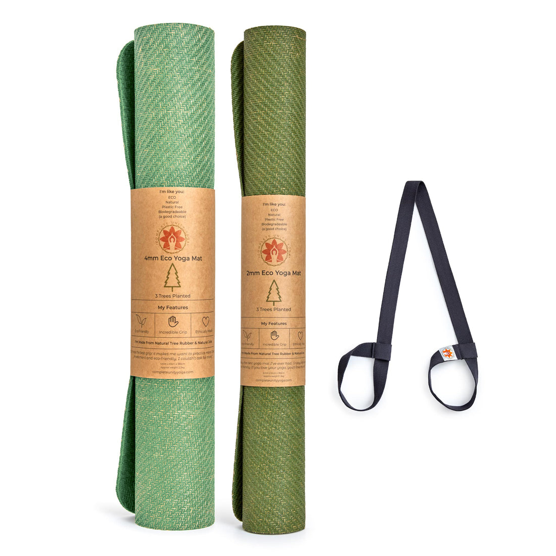 Yoga & Travel Mat Set | CompleteGrip™ Eco Friendly Yoga Mat Set