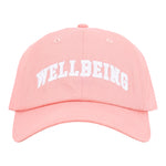 Iconic Cotton Wellbeing Cap Rose Pink Front view Wellbeing embroidery Complete Unity Yoga #colour_rose-pink