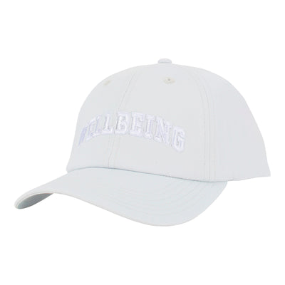 Iconic Cotton Wellbeing Cap Sky Blue Front angle view Wellbeing embroidery Complete Unity Yoga #colour_sky-blue