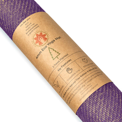 NEW Majestic Purple - Sustainable Non-Slip Jute Yoga Mat CompleteGrip™ - 4mm