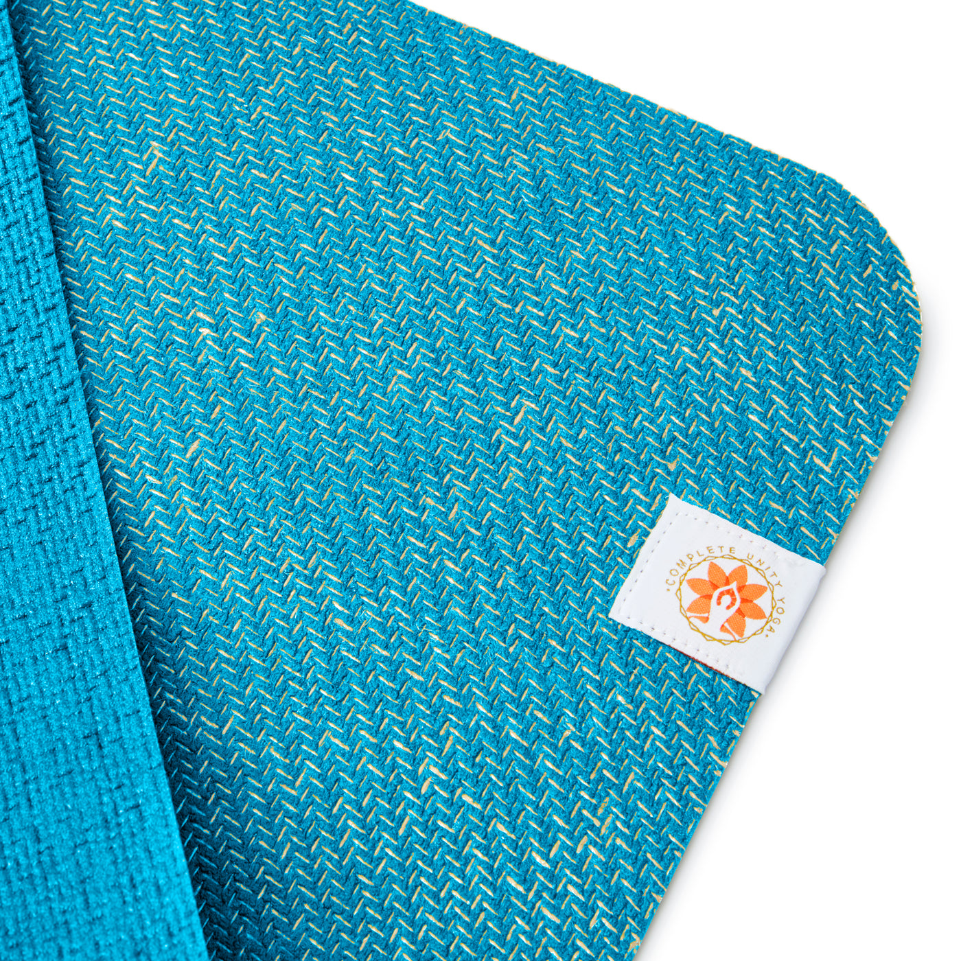 CompleteGrip™ Eco Yoga Mat - Complete Unity Yoga - Ocean Teal Blue close up grip  #colour_new-ocean-teal-blue