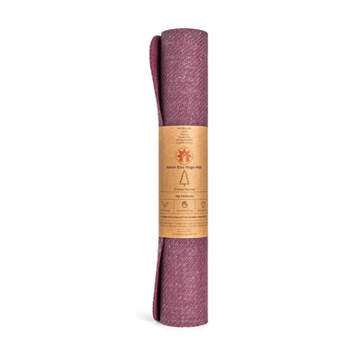 New Autumn Plum CompleteGrip™ Eco Yoga Mat (Rolled View) 2 #colour_limited-edition-autumn-plum