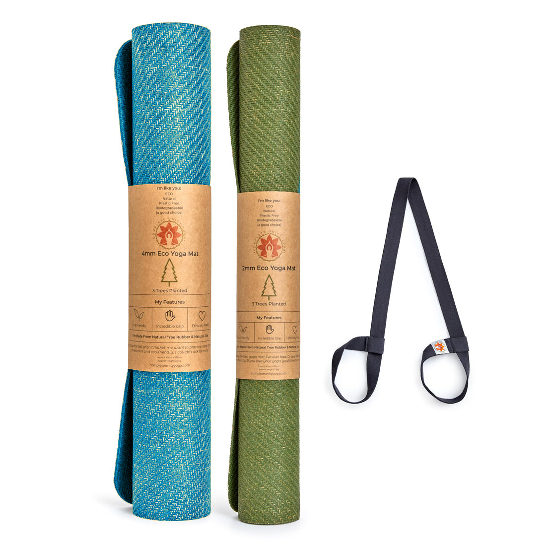 CompleteGrip™ Yoga & Travel Mat Set