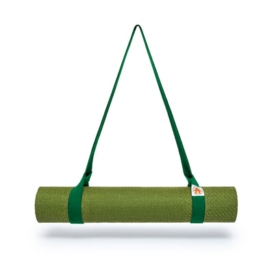 Yoga Mat Carrying Strap with CompleteGrip Eco Jute Yoga Mat - Complete Unity Yoga - Emerald Green #colour_emerald-green