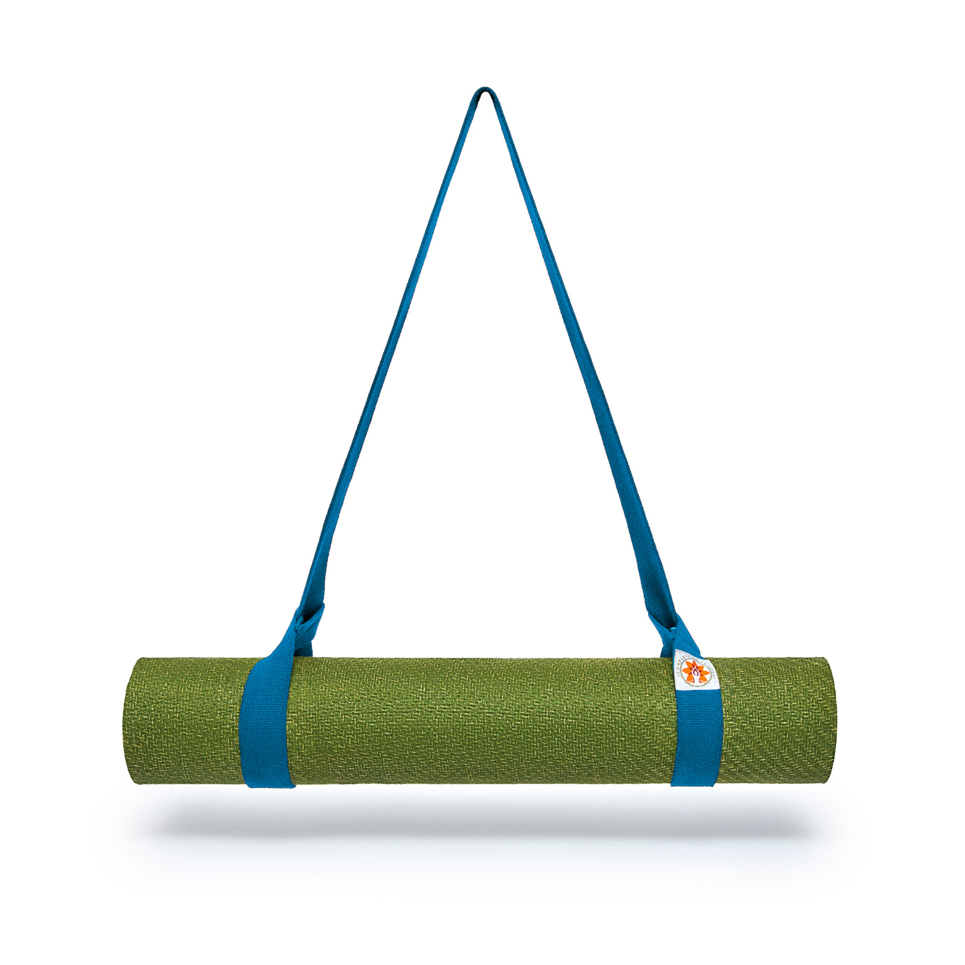Yoga Mat Carrying Strap with CompleteGrip Eco Jute Yoga Mat - Complete Unity Yoga - Sea Blue #colour_sea-blue