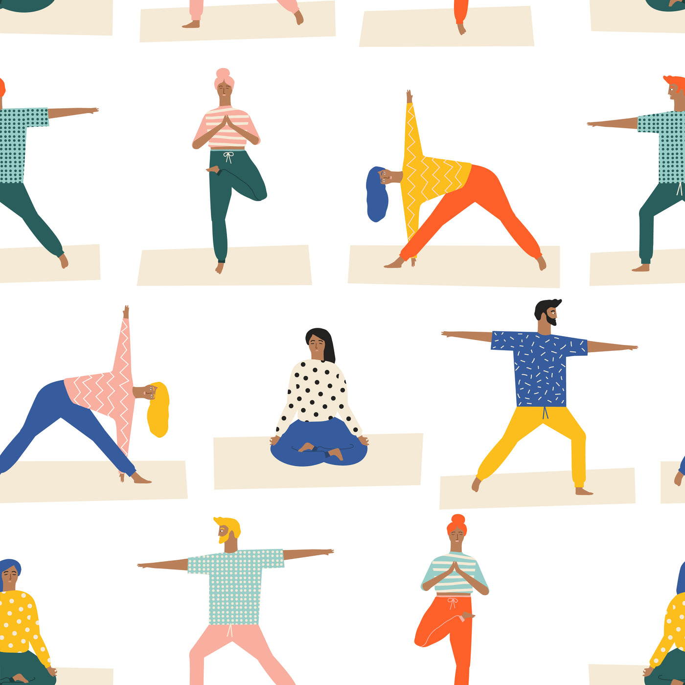 Yoga Mat Bag Yoga Print Pattern #colour_new-yoga-print