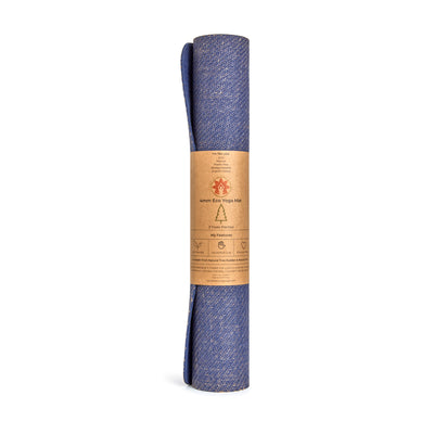 CompleteGrip™ Eco-friendly Yoga Mat (Midnight Blue Rolled Shot)  #colour_midnight-blue