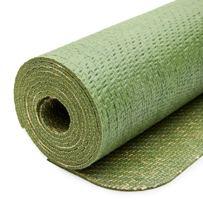 CompleteGrip™ Eco Yoga Mat - Complete Unity Yoga - Forest Green close up side grip texture #colour_forest-green