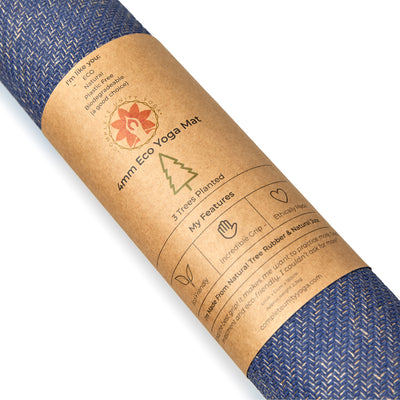 CompleteGrip™ Eco Yoga Mat - Complete Unity Yoga - Midnight Blue 4mm close up #colour_midnight-blue