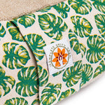 Complete Unity Yoga - Half Moon Yoga Meditation Cushion - Mindful Jungle - Close Up View #colour_mindful-jungle
