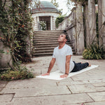 Eco-friendly Jute Yoga Mat - Complete Unity Yoga - London UK Outside #colour_new-ocean-teal-blue