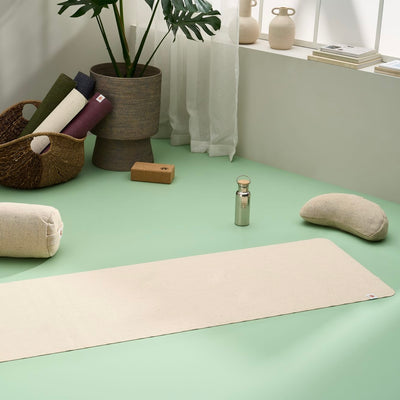 Jute Yoga Mat Sustainable Non-Slip Yoga Mat CompleteGrip™ Jute 4mm - Home Yoga Studio Eco Natural Jute Yoga Mat #colour_eco-natural-white