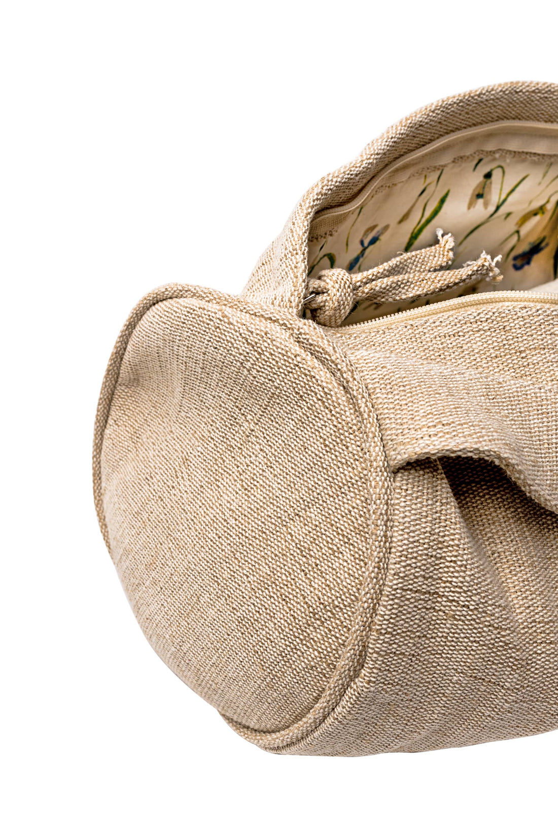 Yoga Mat Bag - Meadow Of Enlightenment - Complete Unity Yoga - Natural - Close Up #colour_meadow-of-enlightenment