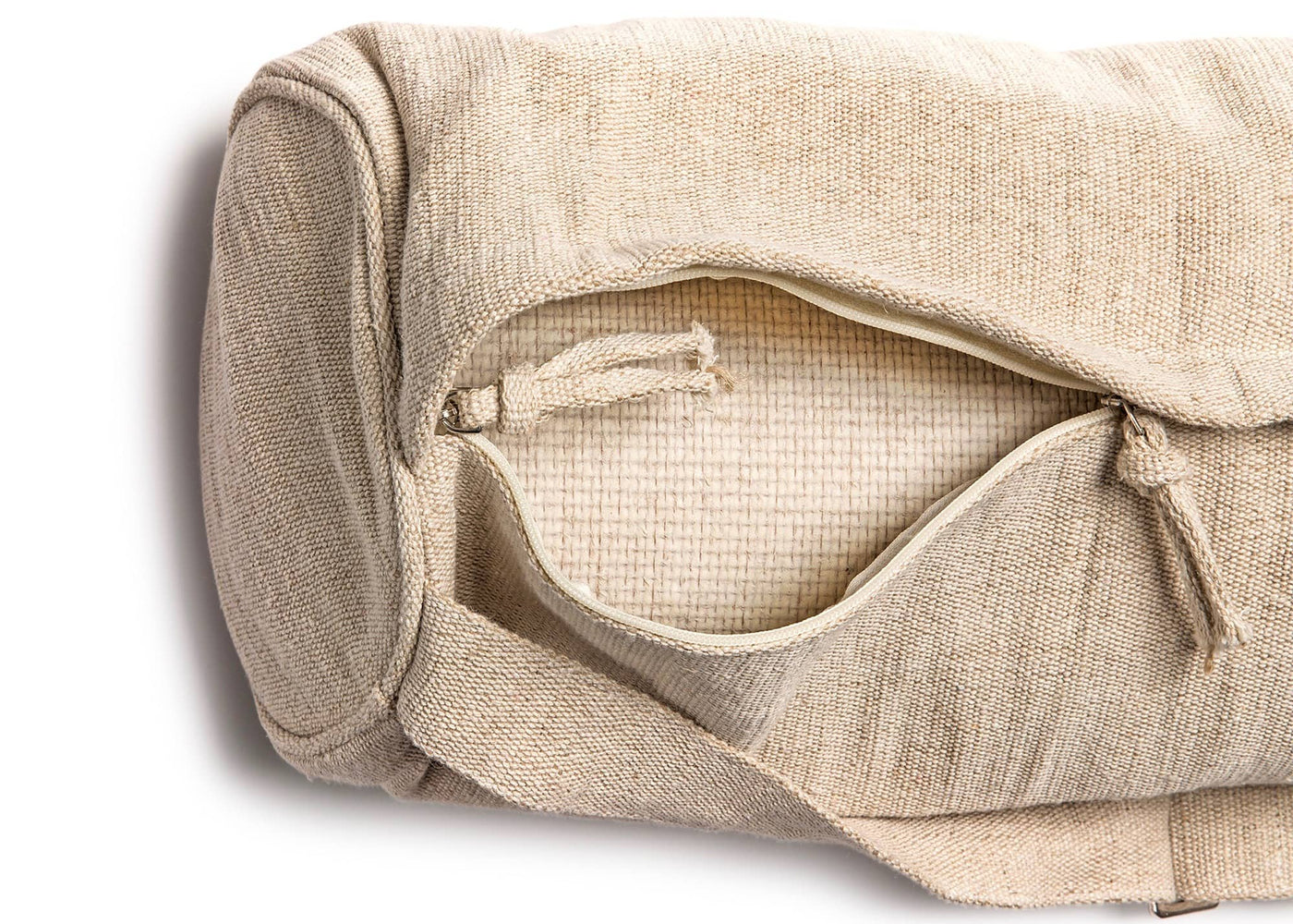 Jute Yoga Mat Bag - Sustainable Natural Material #colour_natural-print
