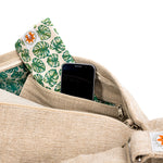 Yoga Mat Bag - Mindful Jungle - Complete Unity Yoga - Natural - Side View #colour_mindful-jungle